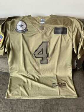 Nike Dallas Cowboys Dak Prescott Salute To Service Football Jersey